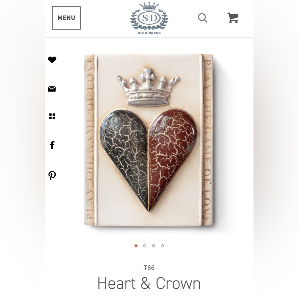 Sid Dickens Heart & Crown Memory Block